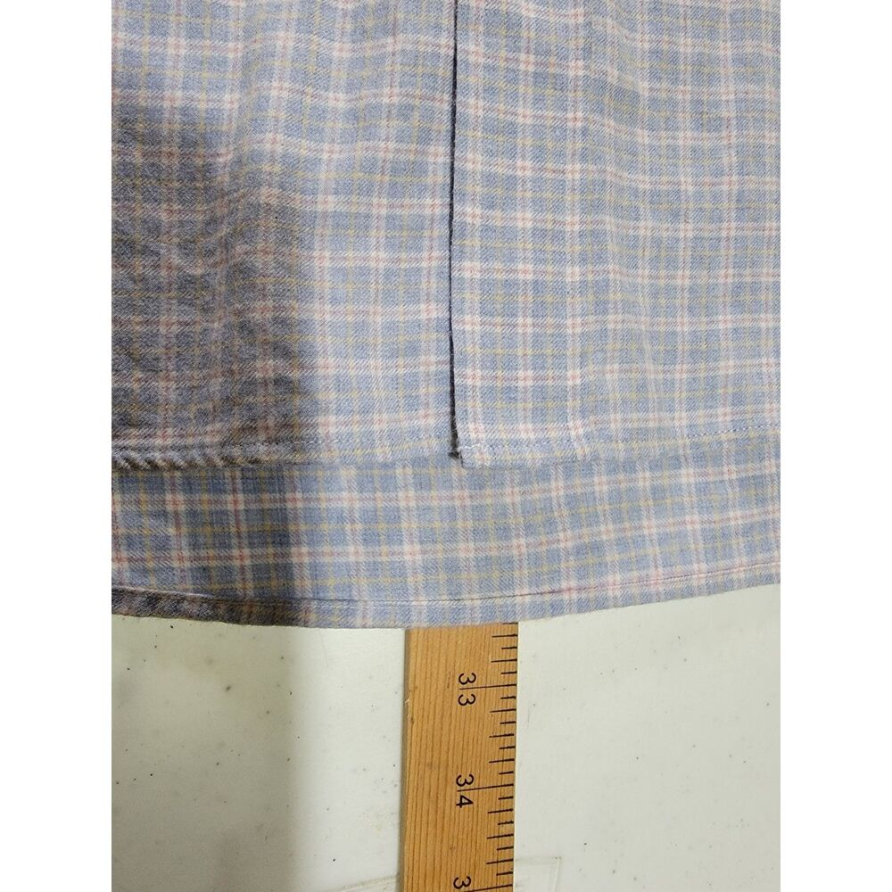 Vineyard Vines Men's Blue Plaid Long Sleeve Button Shirt - XL - Picture 4 of 6